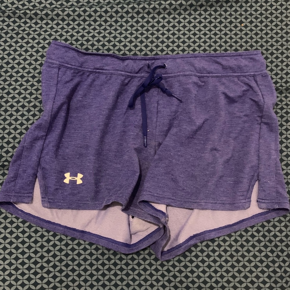 Purple under armour shorts